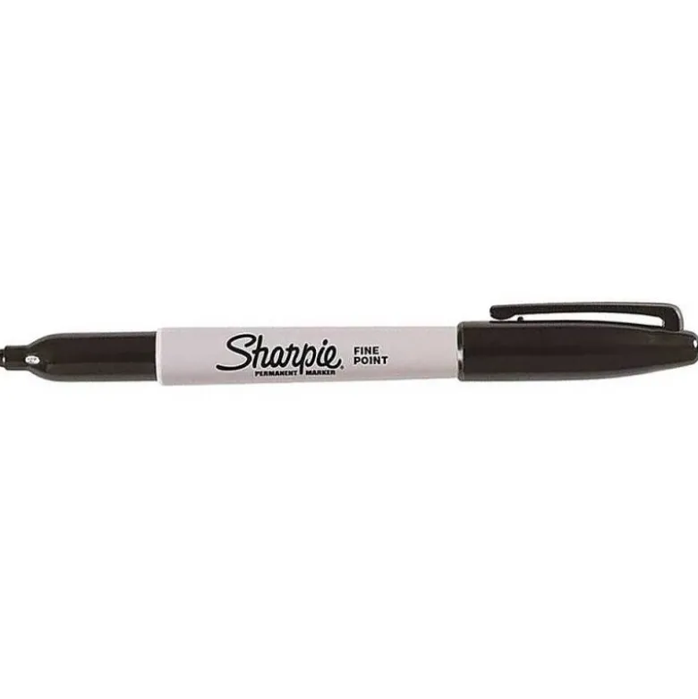 Rotulador Sharpie Permanente Color Negro Punta fina Caja 12 unidades
