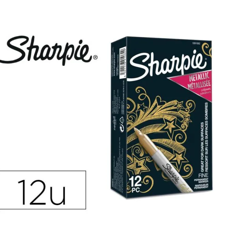 ROTULADOR SHARPIE PERMANENTE FINO METALLIC ORO