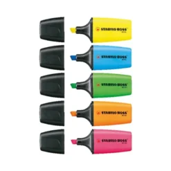 ROTULADOR STABILO BOSS MINI FLUORESCENTE EXPOSITOR BOMBONERA DE 50 UNIDADES COLORES SURTIDOS