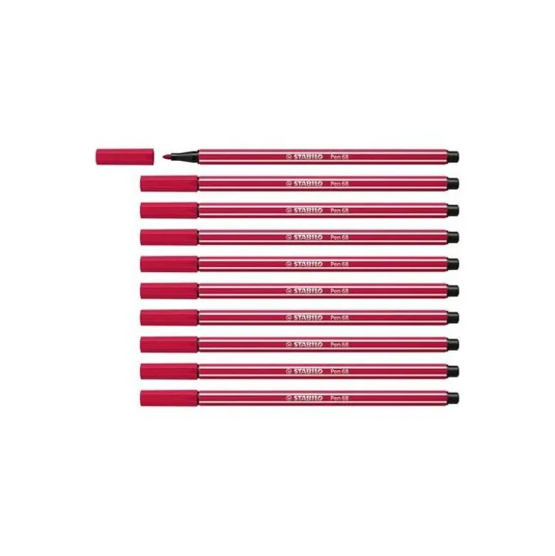 Rotulador Stabilo pen 68/50 rojo oscuro 1 mm