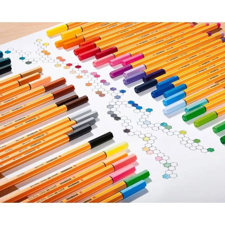Rotulador Stabilo Punta Fibra Point 88 Estuche de 8 Colores Pastel