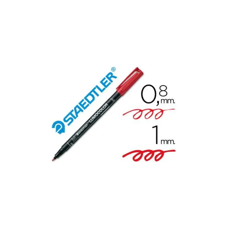 ROTULADOR STAEDTLER LUMOCOLOR RETROPROYECCION PUNTA DE FIBRAPERMANENTE 317-2 ROJO PUNTA MEDIA REDONDA 0.8-1 MM