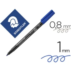 ROTULADOR STAEDTLER LUMOCOLOR RETROPROYECCION PUNTA DE FIBRAPERMANENTE 317-3 AZUL PUNTA MEDIA REDONDA 0.8-1 MM