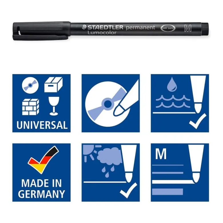 ROTULADOR STAEDTLER LUMOCOLOR RETROPROYECCION PUNTA DE FIBRAPERMANENTE 317-3 AZUL PUNTA MEDIA REDONDA 0.8-1 MM