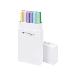 Rotulador Tombow Acuarelable Doble Punta Pincel Estuche de 12 Colores Pastel