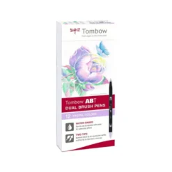 Rotulador Tombow Acuarelable Doble Punta Pincel Estuche de 12 Colores Pastel