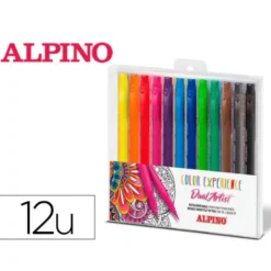 ROTULADOR ALPINO DUAL ARTIST COLOR EXPERIENCE ESTUCHE DE 12 UNIDADES COLORES SURTIDOS