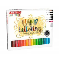 ROTULADOR ALPINO METALLIC LETTERING DOBLE PUNTA ESTUCHE DE 12 UNIDADES COLORES SURTIDOS