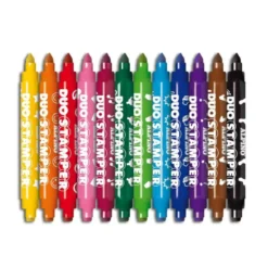 ROTULADOR ALPINO STAMPER DUO CAJA DE 12 UNIDADES COLORES SURTIDOS