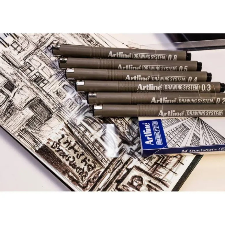 ROTULADOR ARTLINE CALIBRADO MICROMETRICO NEGRO ILLUSTRATION PEN EK-288ILN PUNTA POLIACETAL 0,8MM