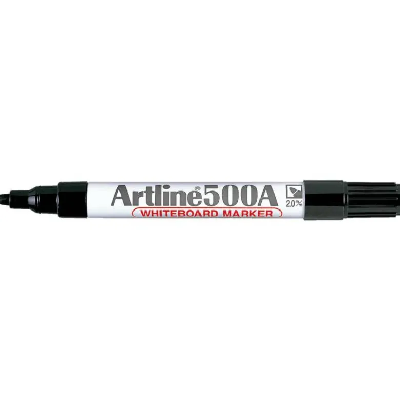 Rotulador Artline EK-500 punta redonda 2 mm recargable negro para pizarra