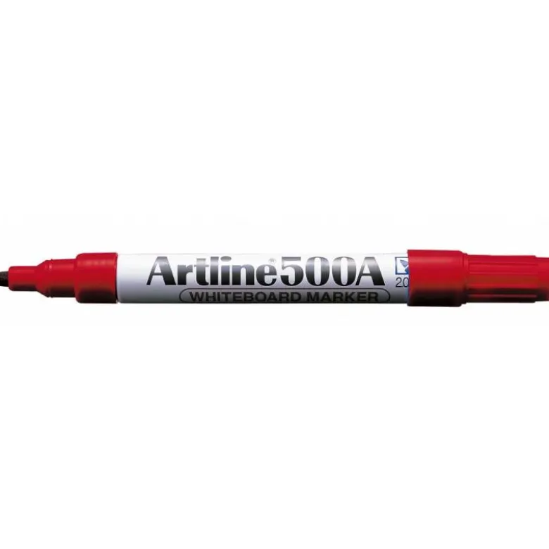 Rotulador Artline EK-500 punta redonda 2 mm recargable rojo para pizarra
