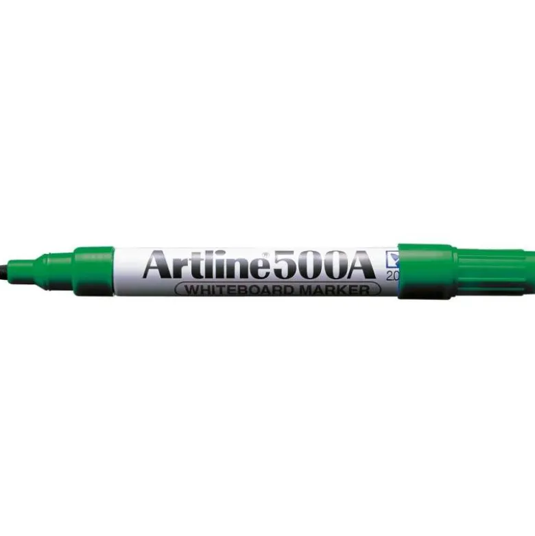 Rotulador Artline EK-500 punta redonda 2 mm recargable verde para pizarra