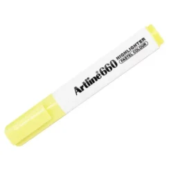 ROTULADOR ARTLINE FLUORESCENTE EK-660 AMARILLO PASTEL PUNTA BISELADA