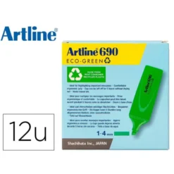 ROTULADOR ARTLINE FLUORESCENTE EK-690 ECO GREEN PUNTA BISELADA VERDE