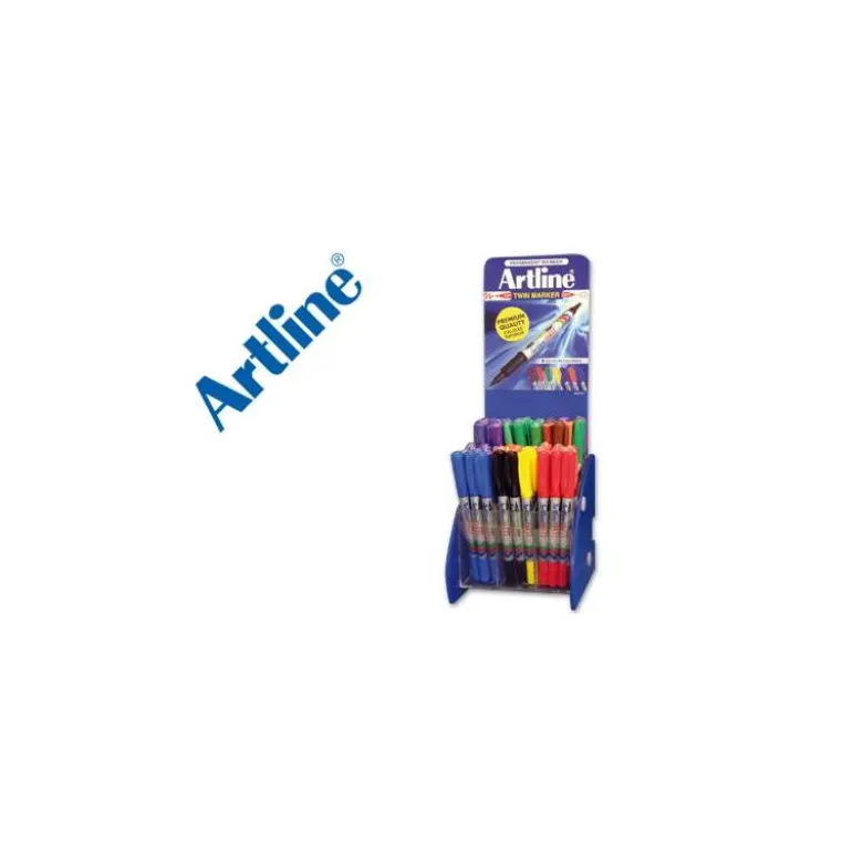 Rotulador artline marcador permanente ek-041t -doble punta 0.4 y 1.0 mm -expositor de 72 unidades stda