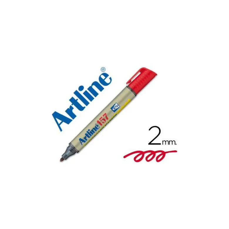 Rotulador artline pizarra ek-157 punta redonda 2 mm rojo para pizarra blanca