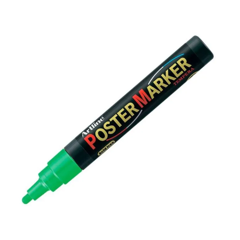 Rotulador Artline Poster Marker EPP-4 Punta Redonda Trazo 2mm Color Verde Flúor