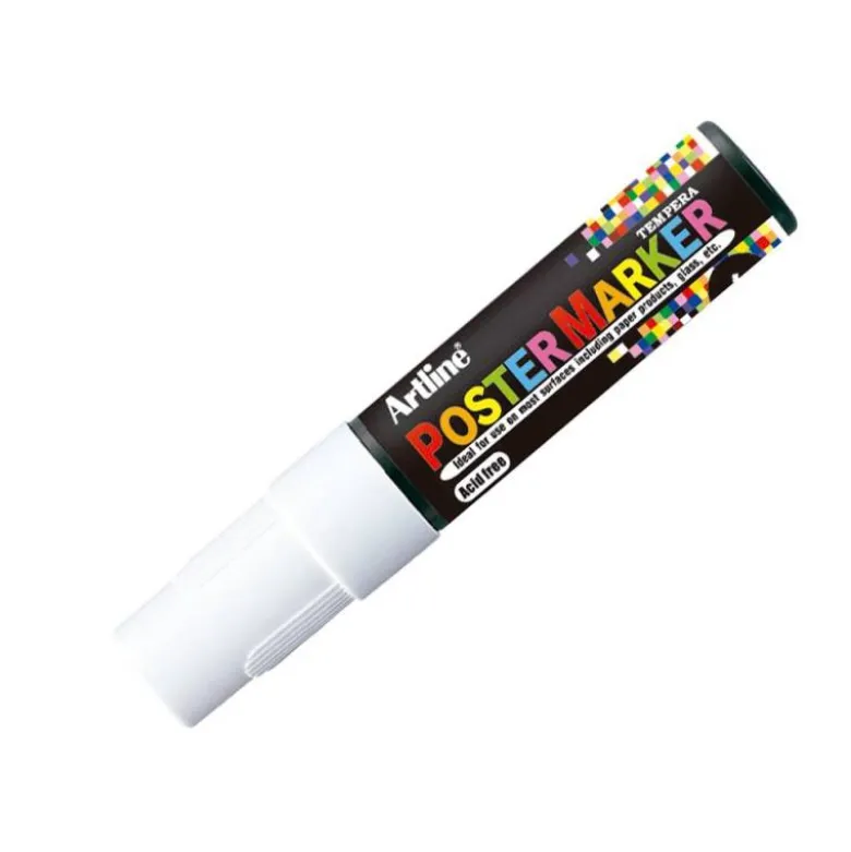 Rotulador Artline Poster Marker EPP-6 Punta Redonda Trazo 6mm Color Blanco