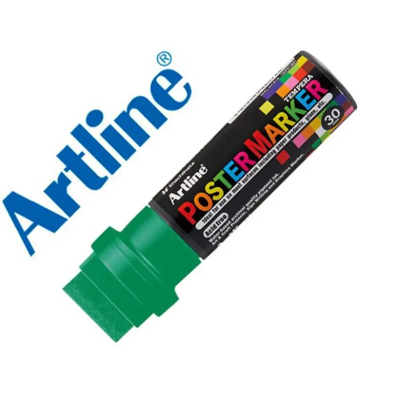 ROTULADOR ARTLINE POSTER MARKER EPP-30 PUNTA RECTANGULAR 30 MM COLOR VERDE