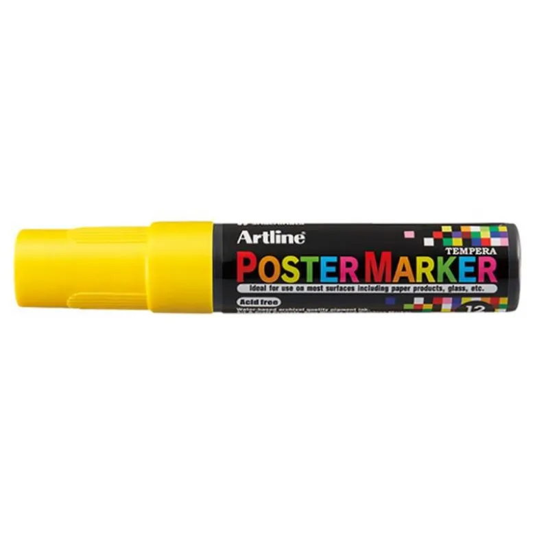 ROTULADOR ARTLINE POSTER MARKER EPP-12 PUNTA RECTANGULAR 12 MM COLOR AMARILLO