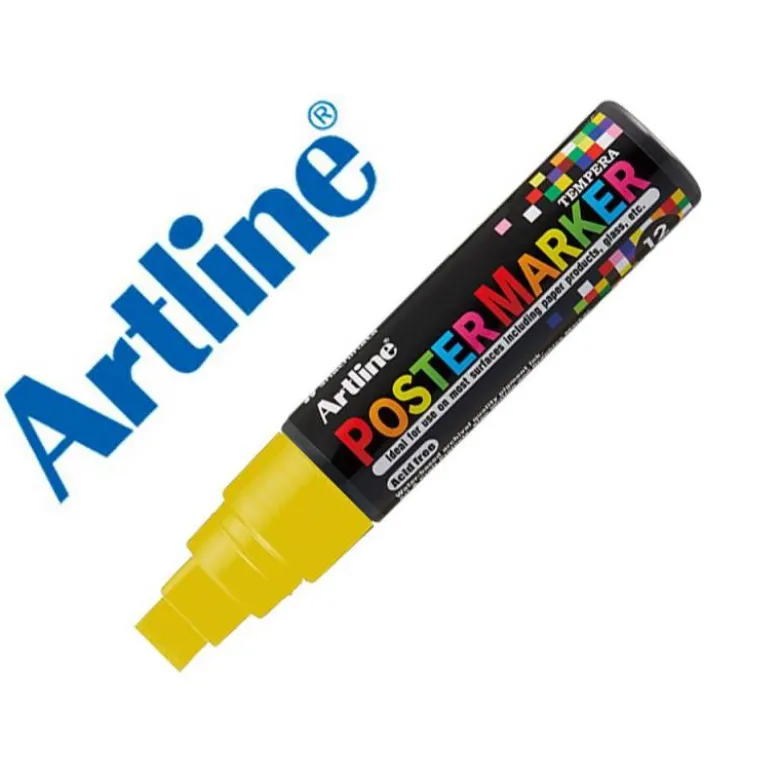 ROTULADOR ARTLINE POSTER MARKER EPP-12 PUNTA RECTANGULAR 12 MM COLOR AMARILLO