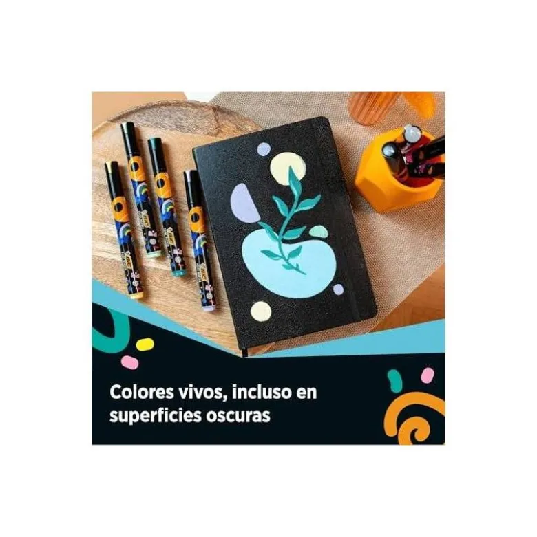 ROTULADOR BIC INTENSITY PAINT MARKER CAJA DE 12 UNIDADES COLORES SURTIDOS
