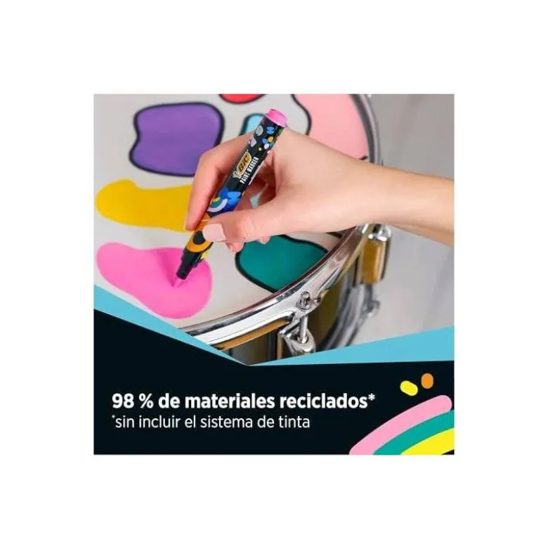 ROTULADOR BIC INTENSITY PAINT MARKER CAJA DE 12 UNIDADES COLORES SURTIDOS