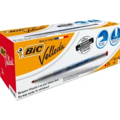 Rotulador Bic Velleda fino 1 mm color rojo para pizarra blanca