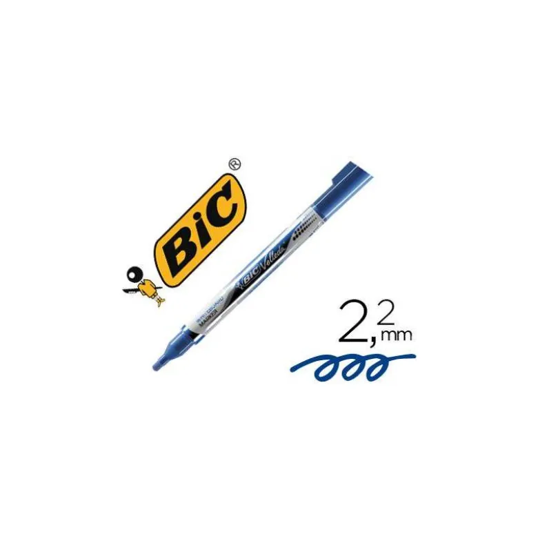 Rotulador Bic Velleda 2,2 mm color azul para pizarra blanca