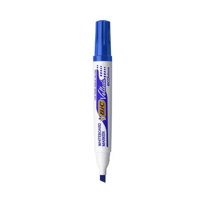 Rotulador Bic Velleda punta biselada 5,9 mm azul para pizarra blanca