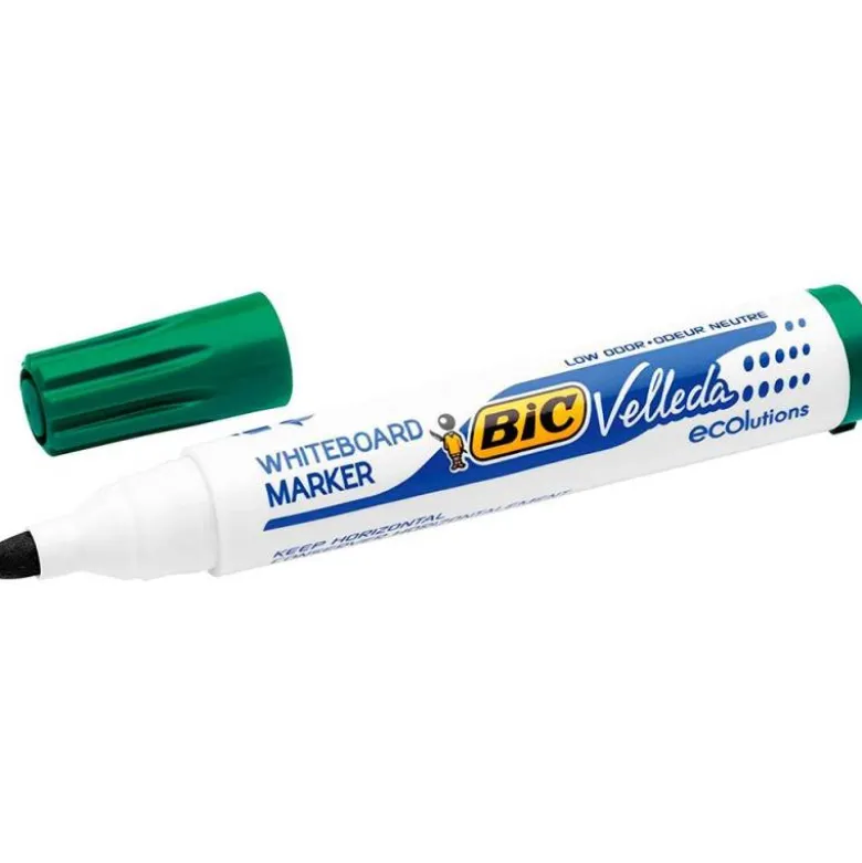 Rotulador Bic velleda punta redonda 1,3 mm verde para pizarra blanca