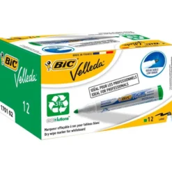 Rotulador Bic velleda punta redonda 1,3 mm verde para pizarra blanca
