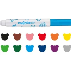 Rotulador Carioca Baby Punta Gruesa Lavables de Colores Surtidos Caja de 12 unidades