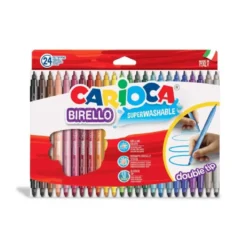 Rotulador Carioca Birello Duo grueso y fino caja 24 rotuladores