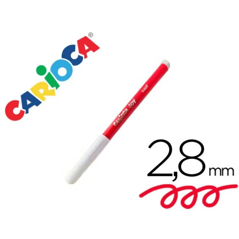 ROTULADOR CARIOCA JOY ROJO CAJA DE 24 UNIDADES