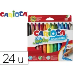 Rotulador Carioca Jumbo grueso lavable caja 24 rotuladores