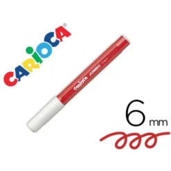 ROTULADOR CARIOCA JUMBO ROJO PUNTA GRUESA CAJA DE 12 UNIDADES