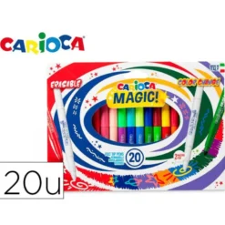 ROTULADOR CARIOCA MAGIC BORRABLE CAJA DE 20 UNIDADES COLORES SURTIDOS