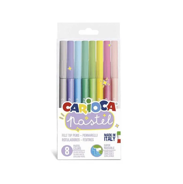 Rotulador Carioca Pastel Pack 8 Colores surtidos