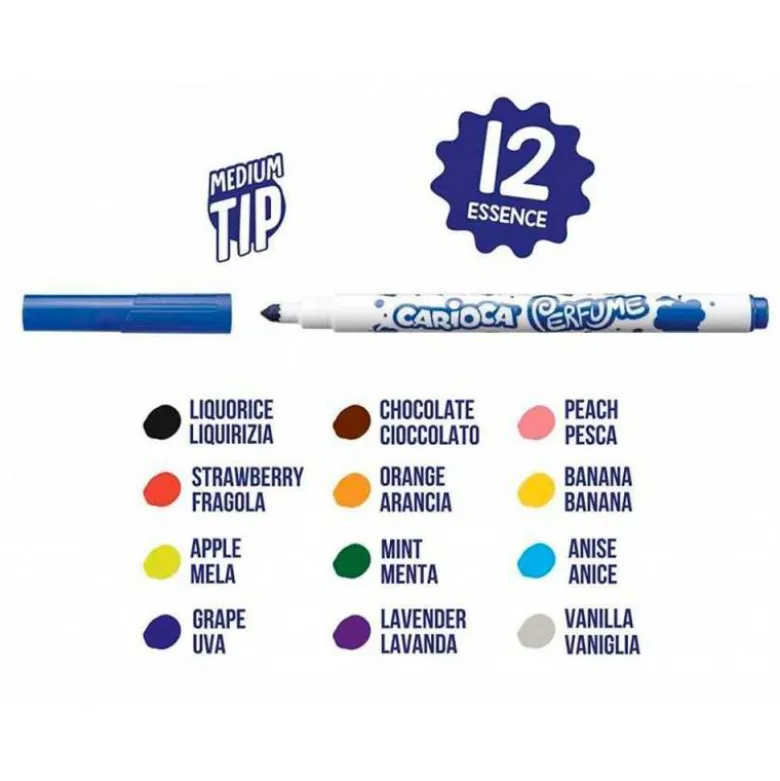 ROTULADOR CARIOCA PERFUME XPLOSION CAJA DE 12 UNIDADES COLORES SURTIDOS