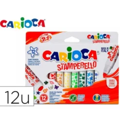 ROTULADOR CARIOCA STAMPERELLO CAJA 12 UNIDADES COLORES SURTIDOS