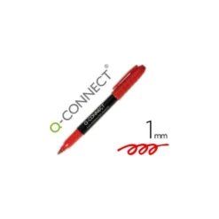 Rotulador CD/DVD Q-Connect para cd/dvd permanente punta redonda 1,0 mm rojo