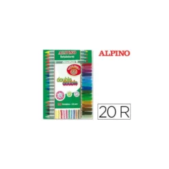 Rotulador Duo Alpino punta doble media y gruesa lavable caja 20 rotuladores