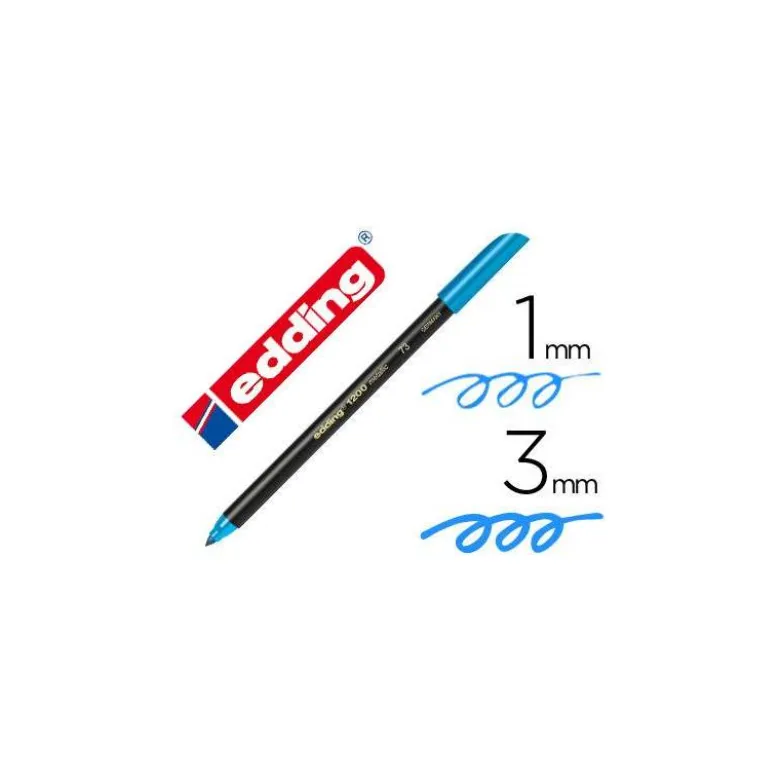 Rotulador Edding 1200 azul metalizado nº73
