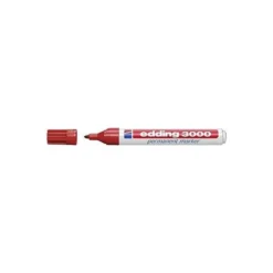 ROTULADOR EDDING MARCADOR PERMANENTE 3000 ROJO N.2 PUNTA REDONDA 1,5-3 MM BLISTER DE 1 UNIDAD