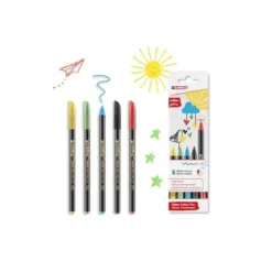 ROTULADOR EDDING PUNTA FIBRA 1200 PUNTA REDONDA 0,5 MM GLITTER BASICO CAJA DE 4 UNIDADES COLORES SURTIDOS