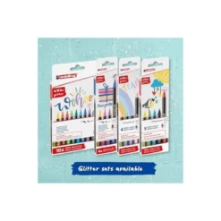 ROTULADOR EDDING PUNTA FIBRA 1200 PUNTA REDONDA 0,5 MM GLITTER BASICO CAJA DE 4 UNIDADES COLORES SURTIDOS