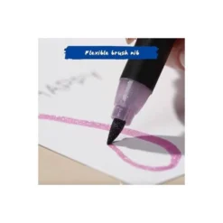 ROTULADOR EDDING PUNTA PINCEL 1340 PURPURINA CAJA DE 4 UNIDADES COLORES SURTIDOS