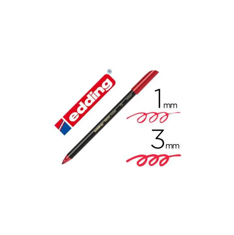 Rotulador Edding 1200 rojo metalizado nº 72